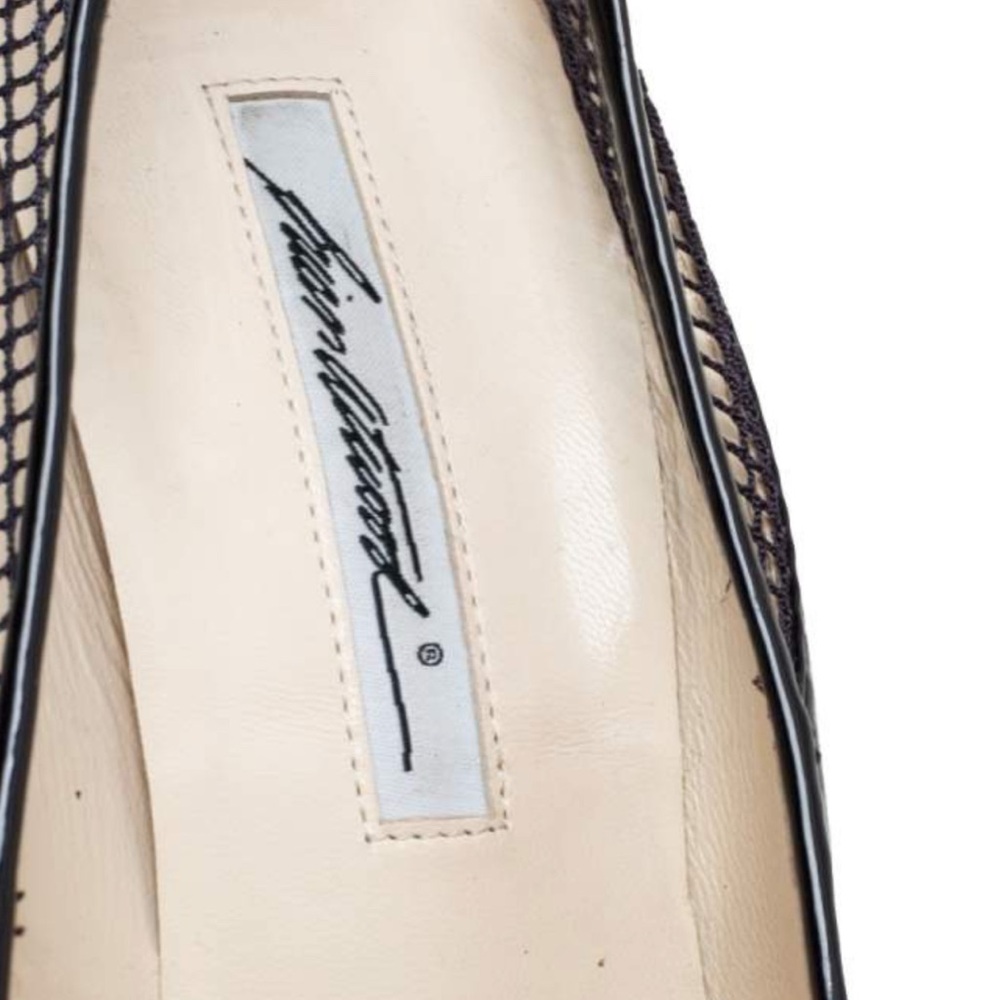 Brian Atwood Patent Stiletto Heels With Mesh Detail Size 6 GUC! - Picture 9 of 14